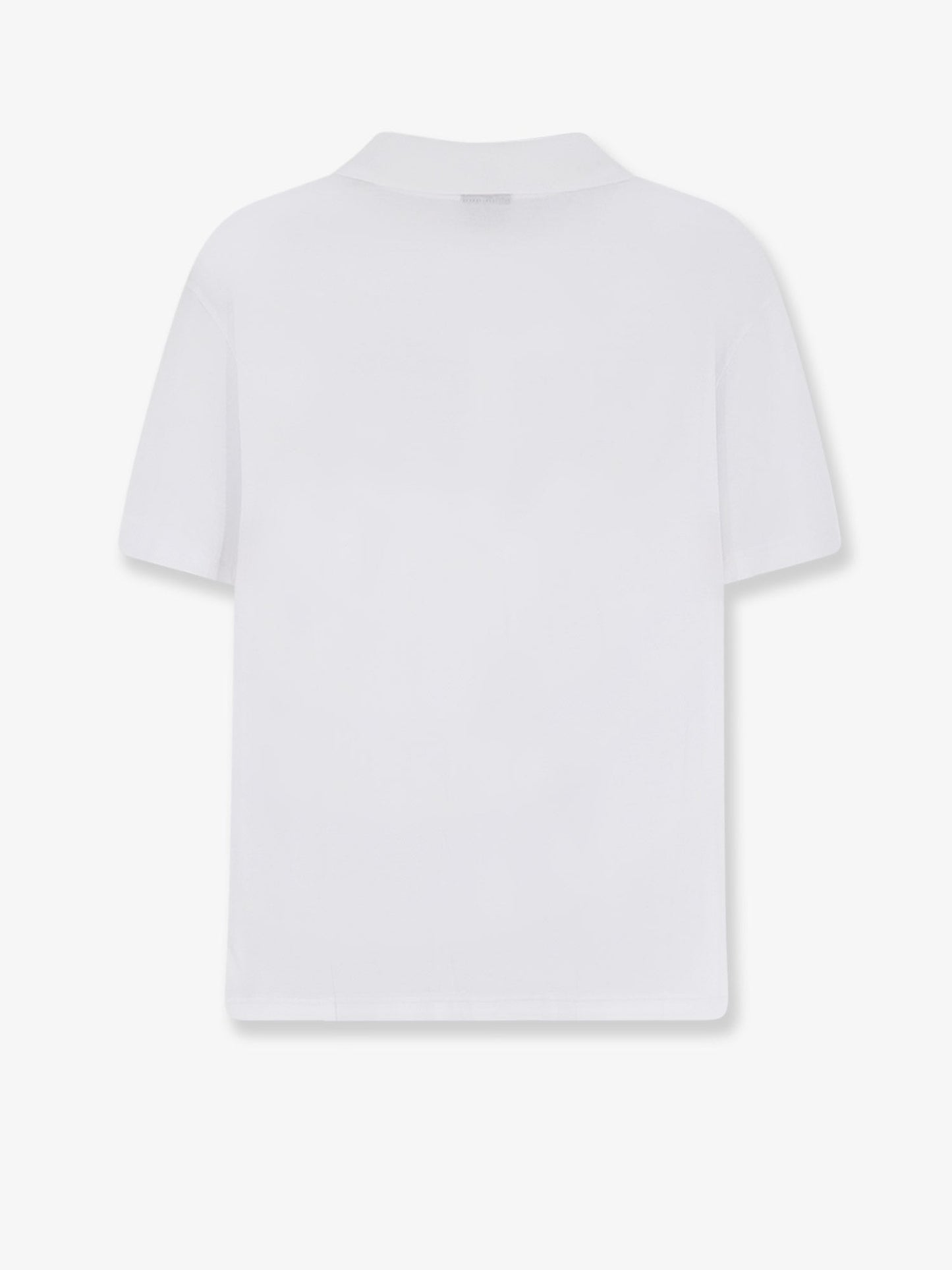 Gucci Men Cotton Polo Shirt With Web Print On The Front