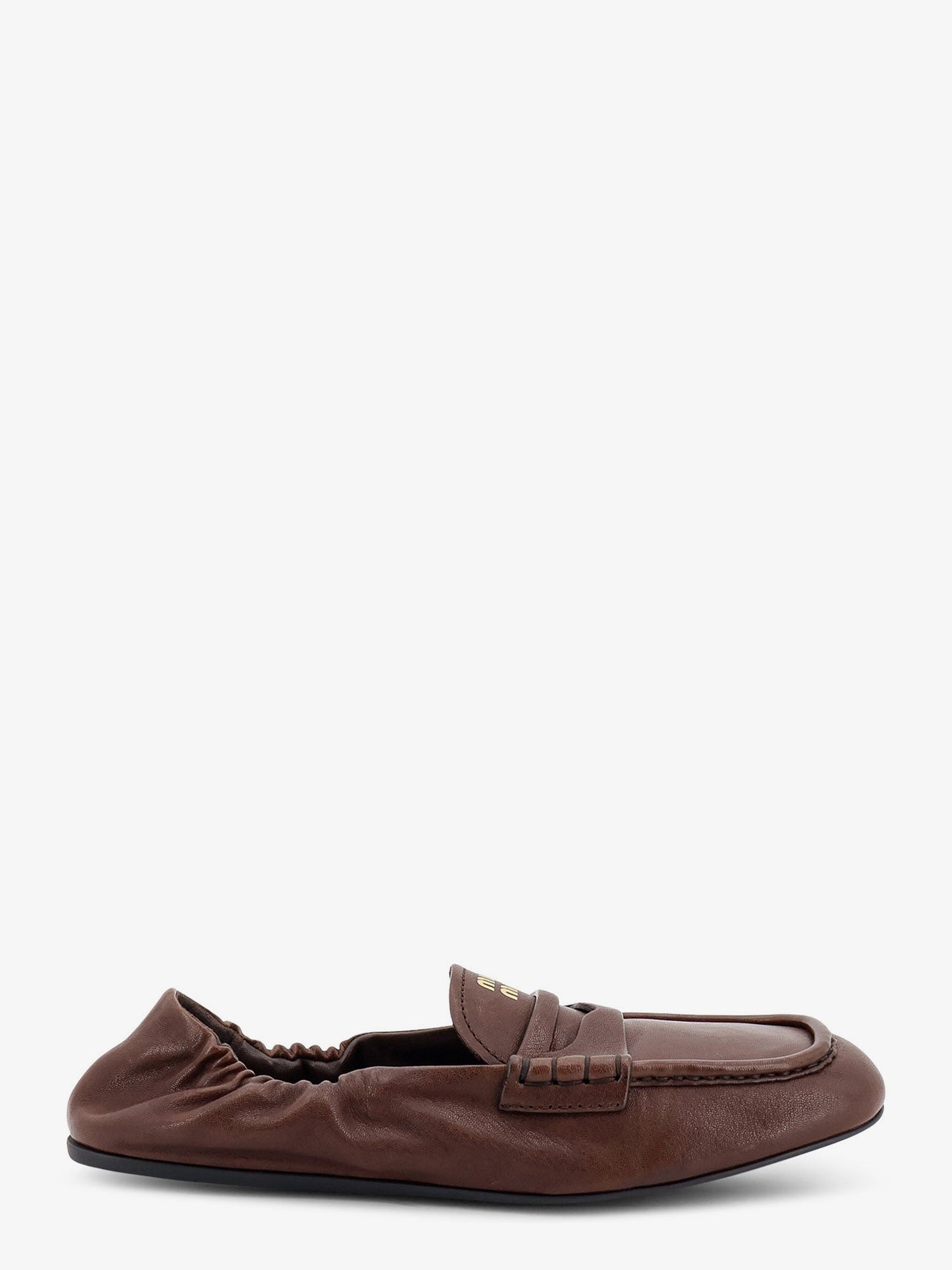Miu Miu Women Ruches Leather Loafers