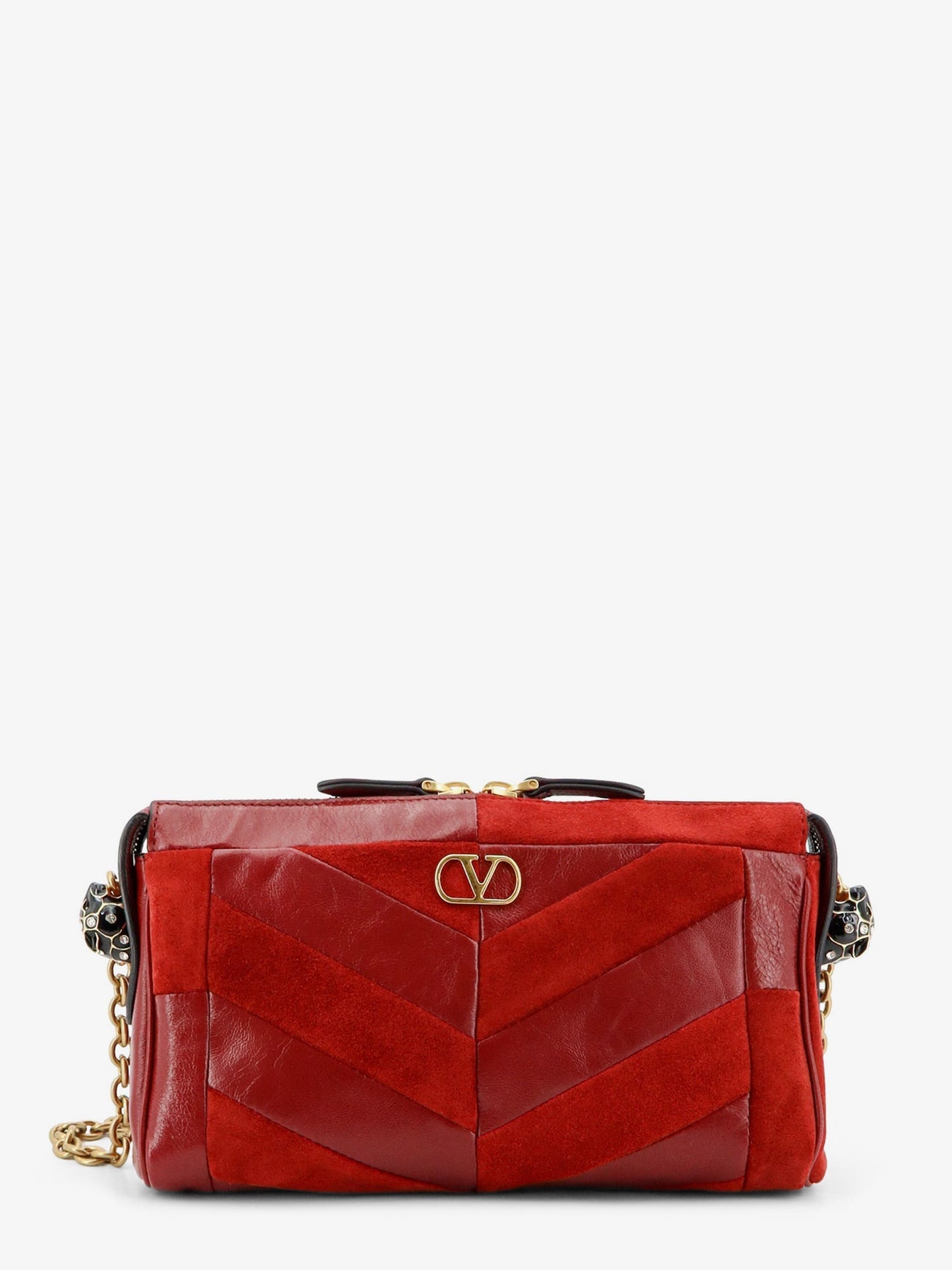 Valentino Garavani Women Panthea Suede And Leather Crossbody Bag