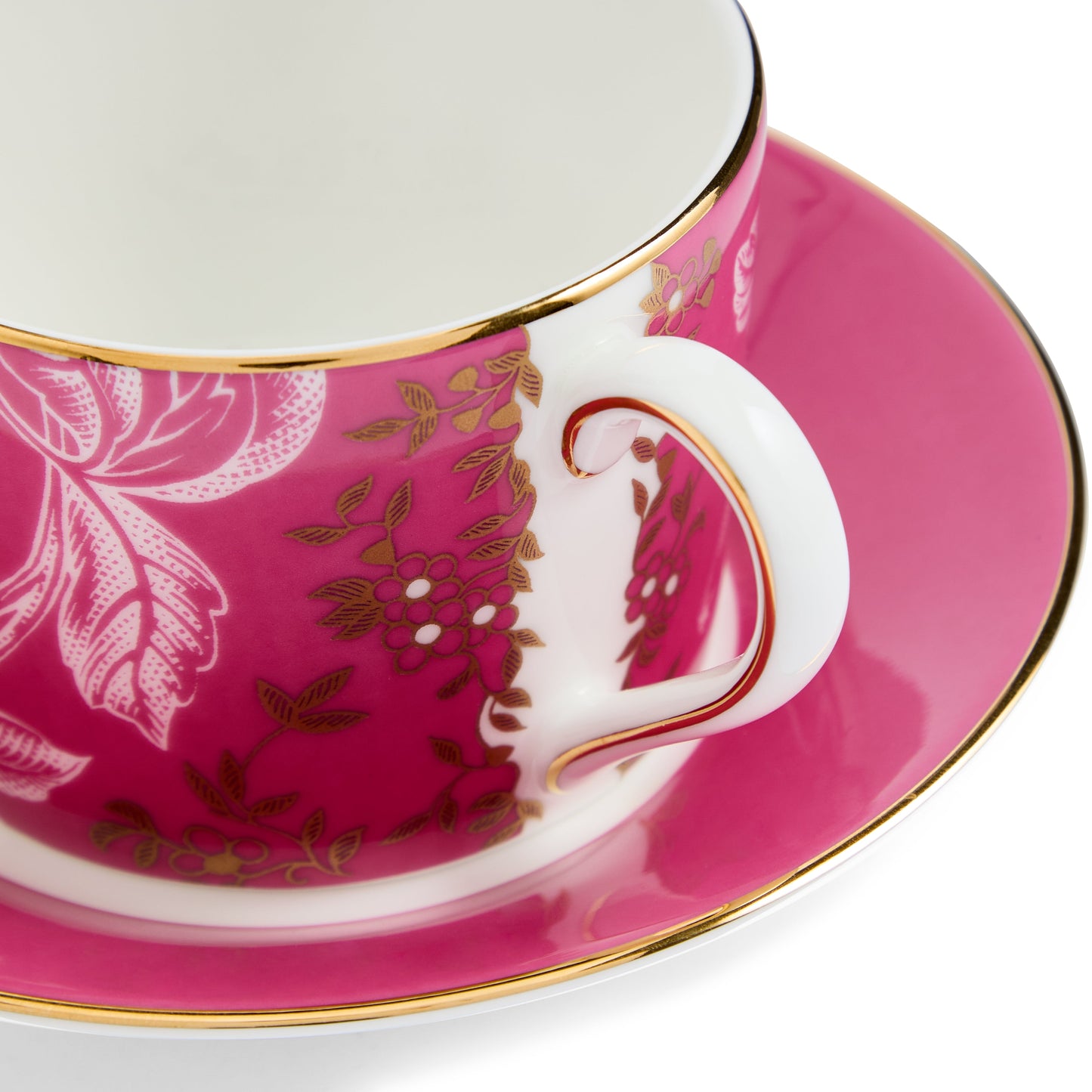 Wonderlust Pink Tonquin Teacup & Saucer