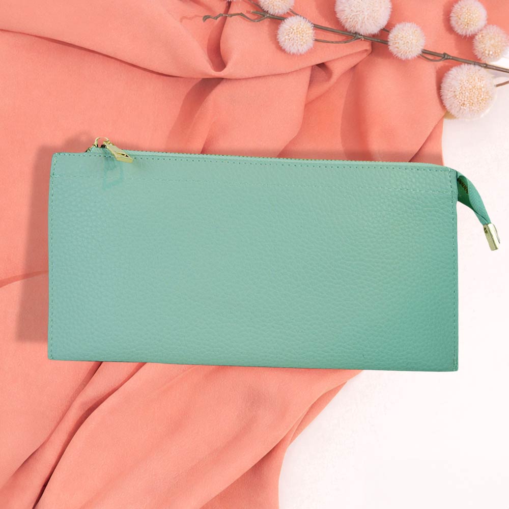 Faux Leather Slim Wallet Crossbody Bag