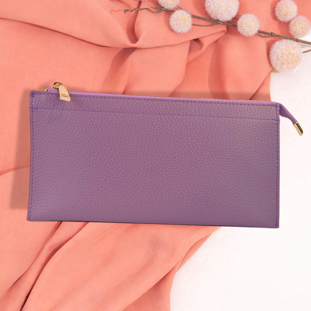 Faux Leather Slim Wallet Crossbody Bag