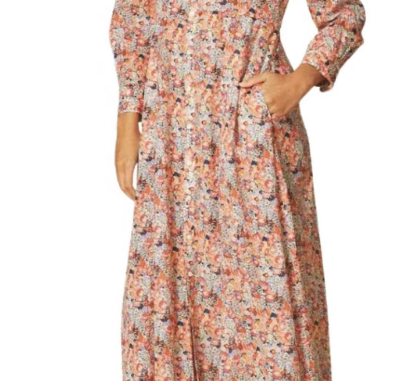 Eliot Maxi Dress In Vino Daisies