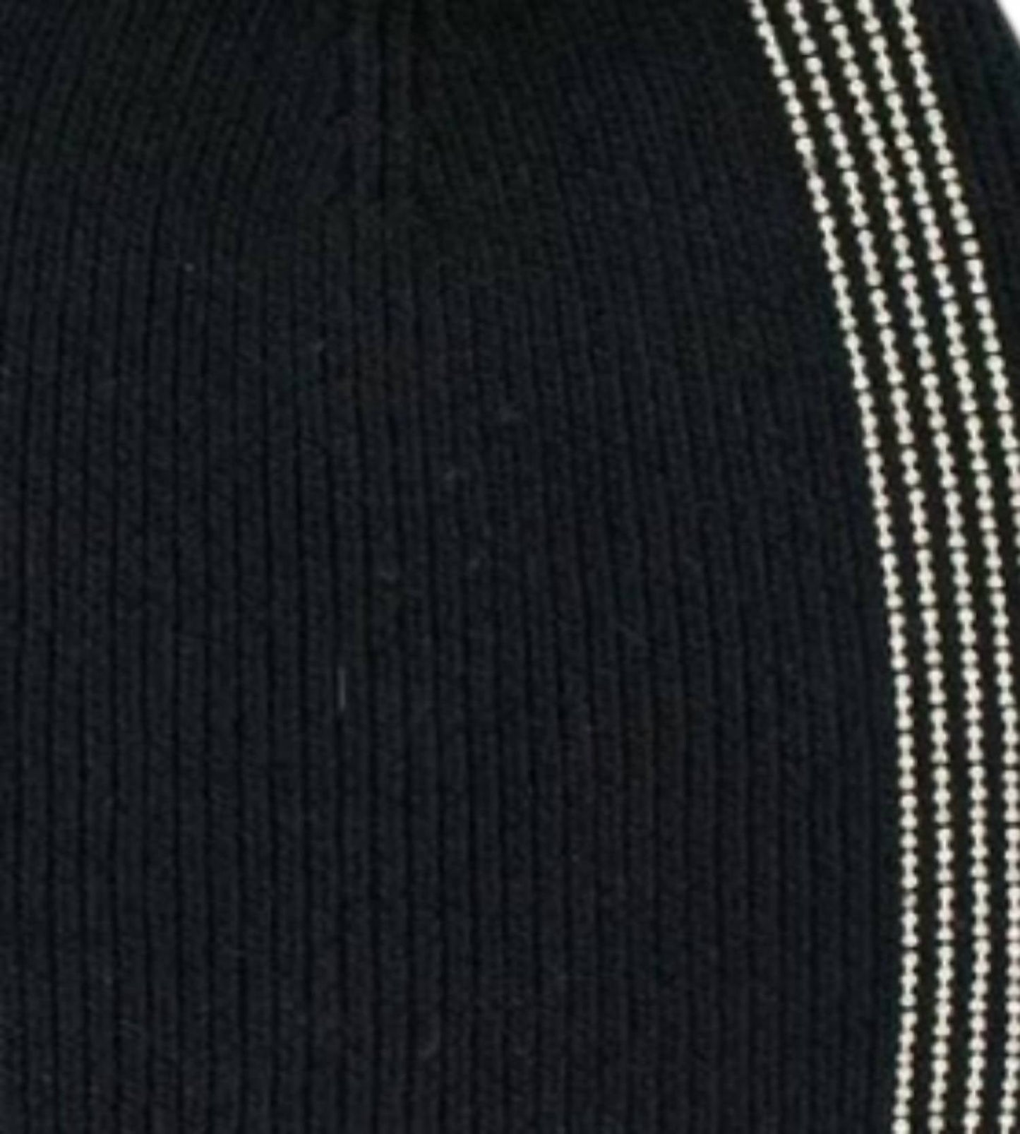 Women's Crystal Stripes And Fox Hat In Black