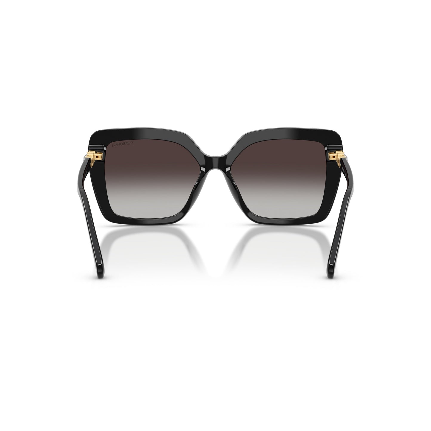 0Sk6049 Oversized Black Acetate Sunglasses with Crystal Accents