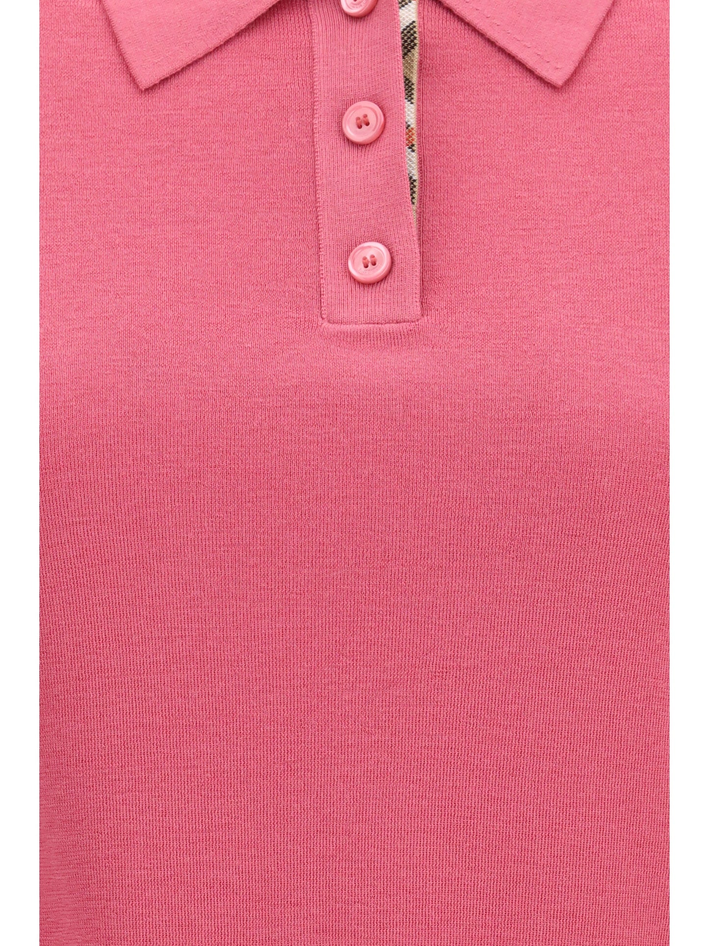Burberry Women Wool Polo With Check Details