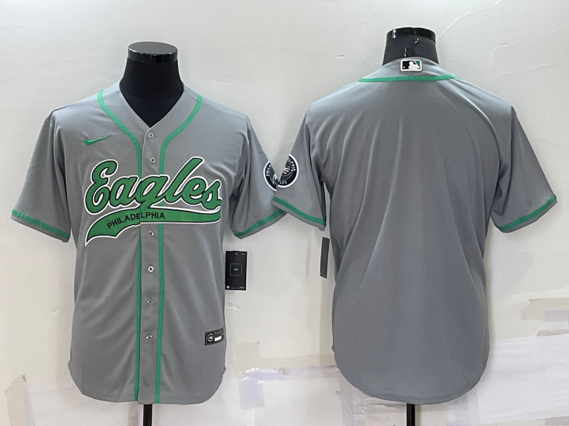 Men's Philadelphia Eagles Gray Blank jersey