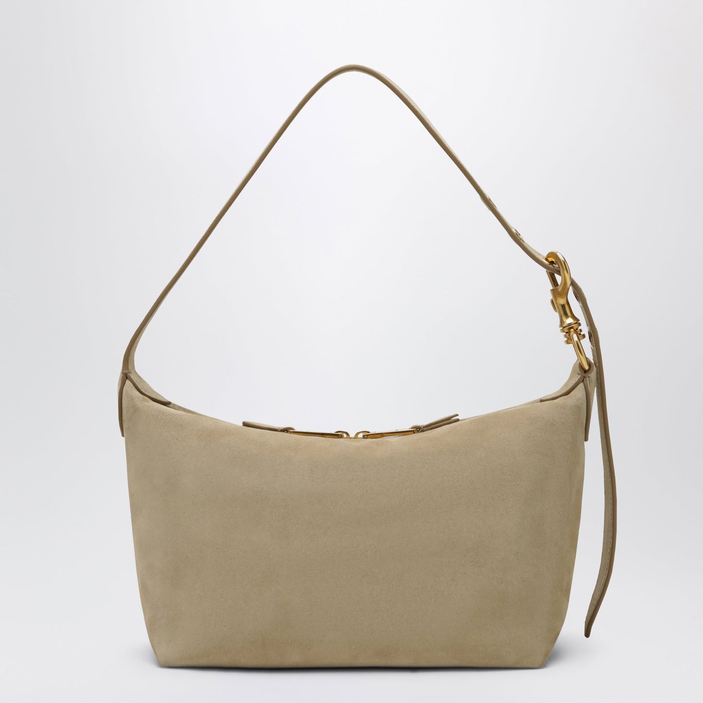 Miu Miu Suede Leather Bowling Bag In Ecru Women