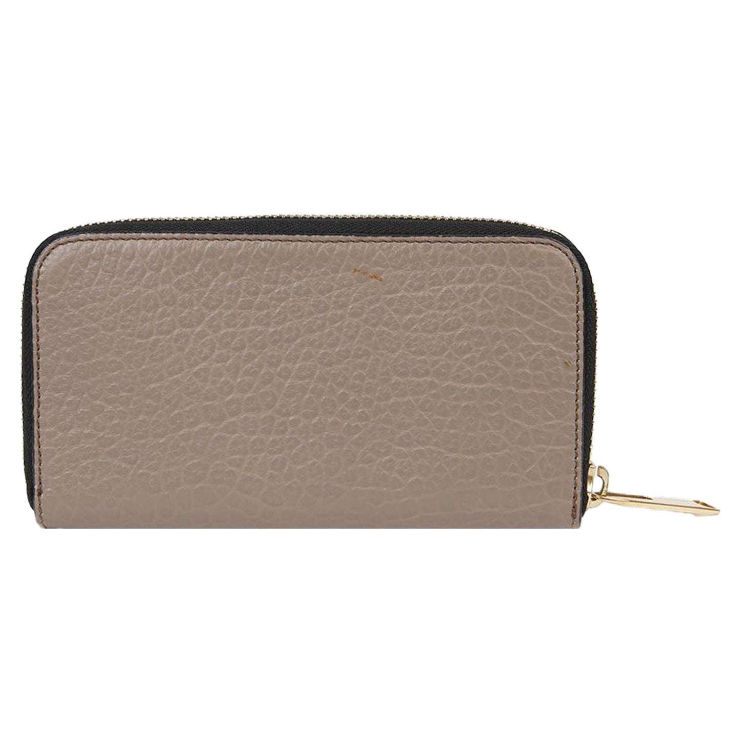 Metal Logo Zipper Long Wallet