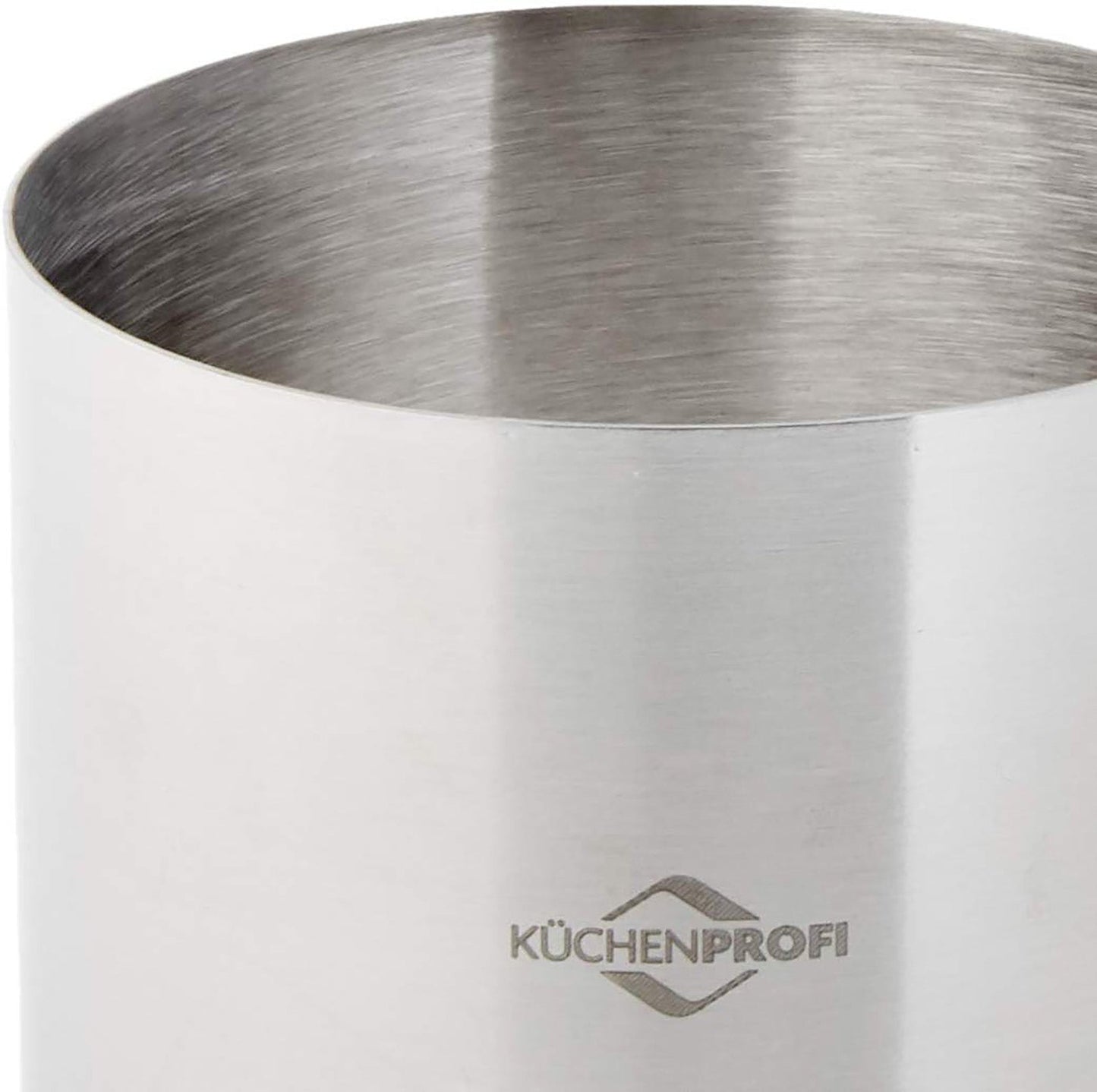 Kuchenprofi Stainless Steel 6-Piece Food Mold Forming Rings with Tamper/Pushers, Silver