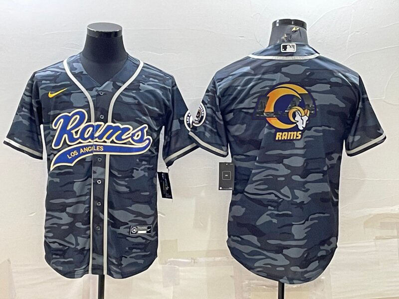 Men's Los Angeles Rams Grey Camouflage Game jersey