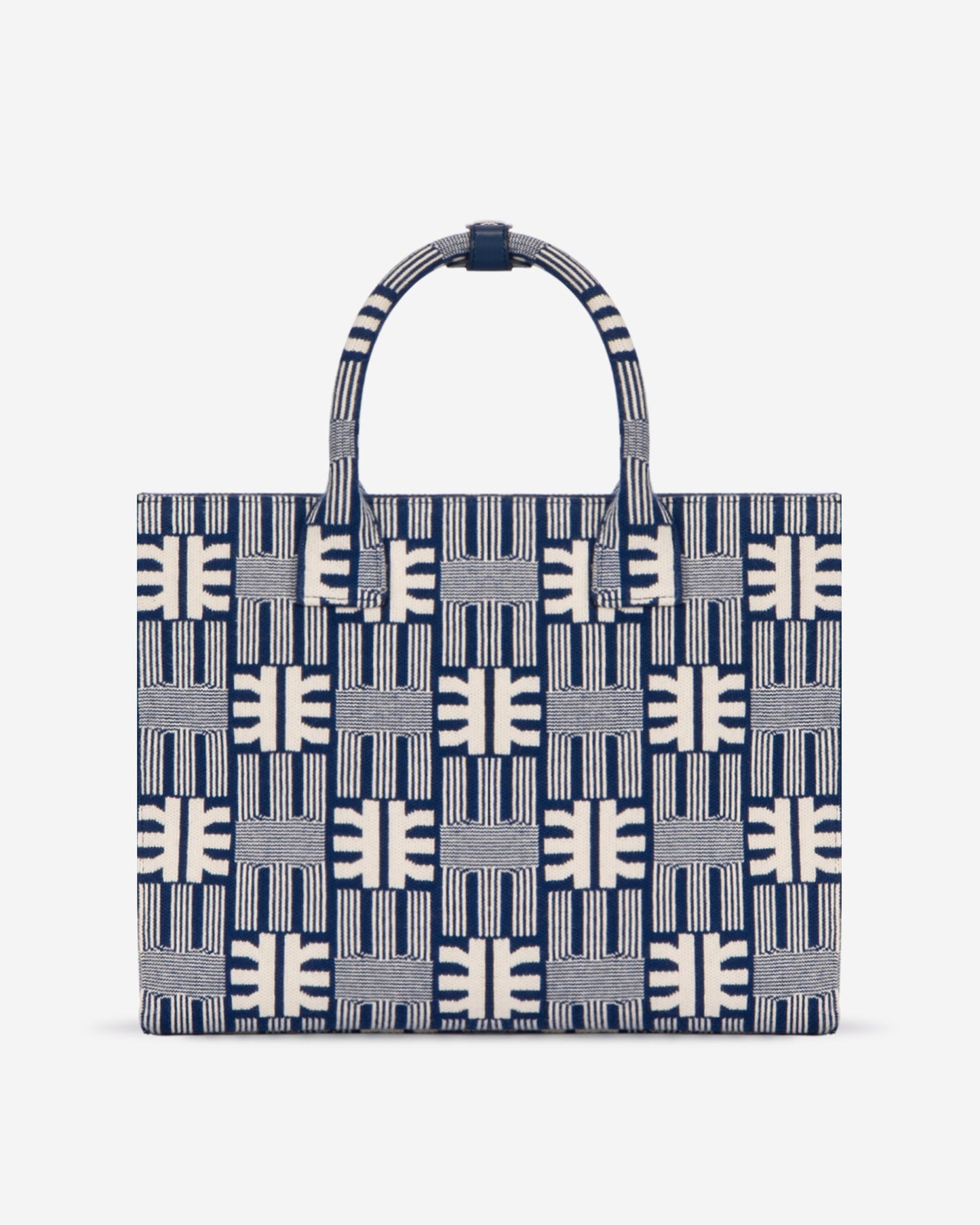 FEI Jacquard Knit Medium Tote Bag - Navy