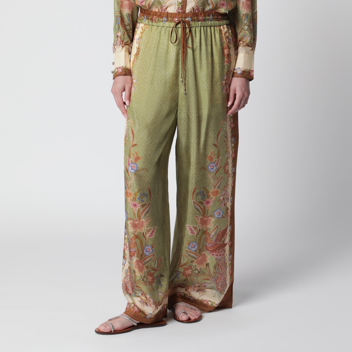 Zimmermann Indra Relaxed Trousers With Floral Print Women
