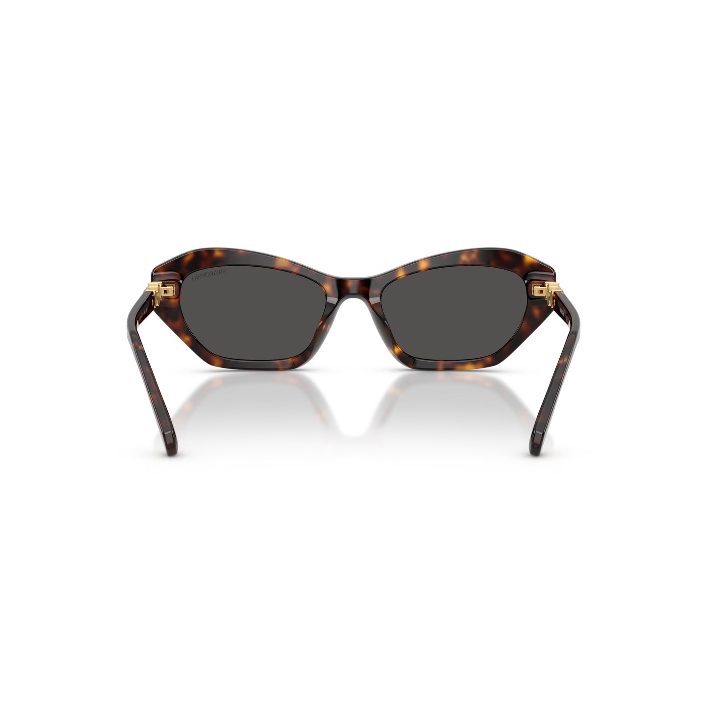 0Sk6048 Angular Tortoiseshell Sunglasses with Crystal Accents