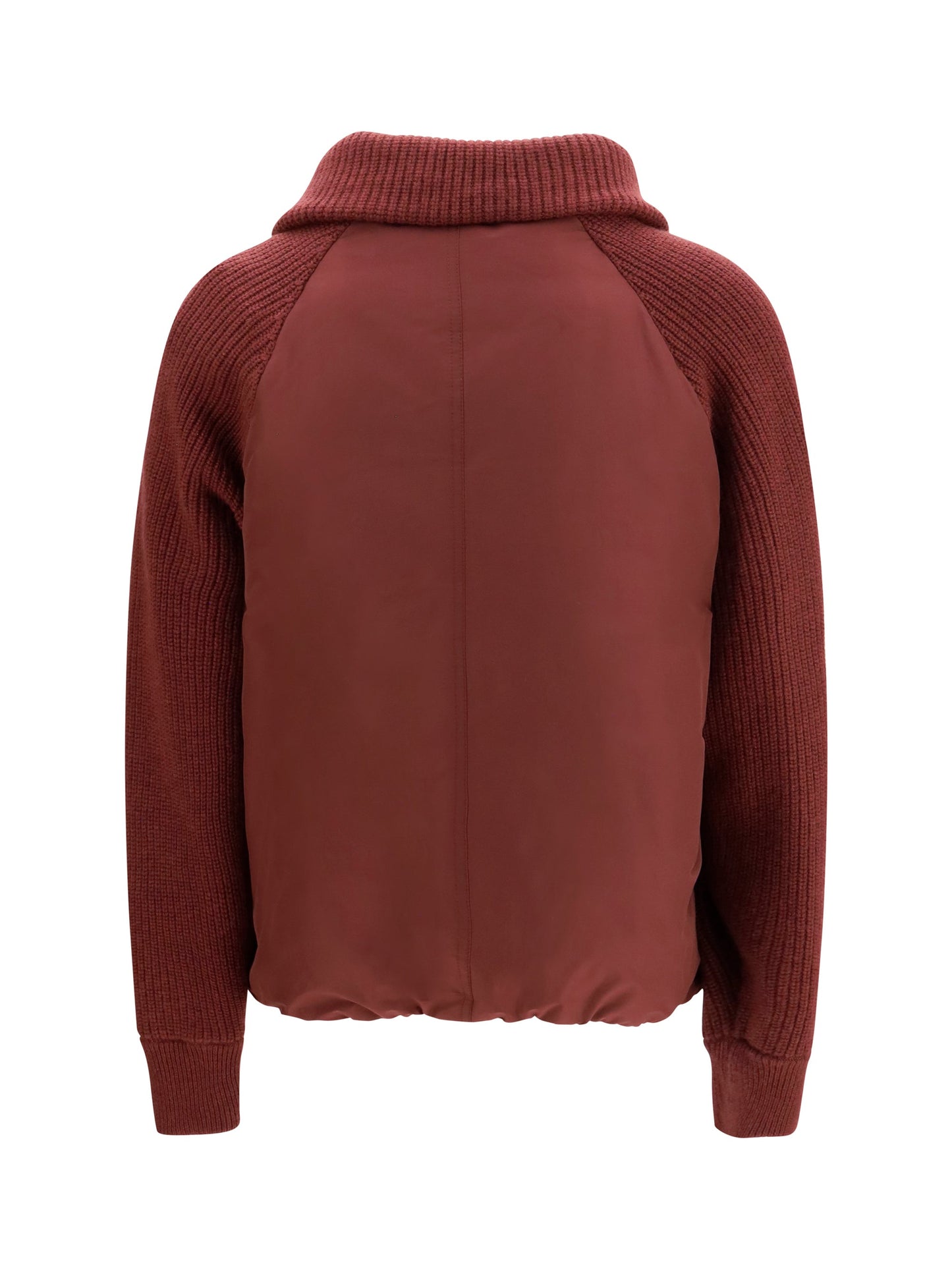 Brunello Cucinelli Women Down Jacket With Wool Sleeves