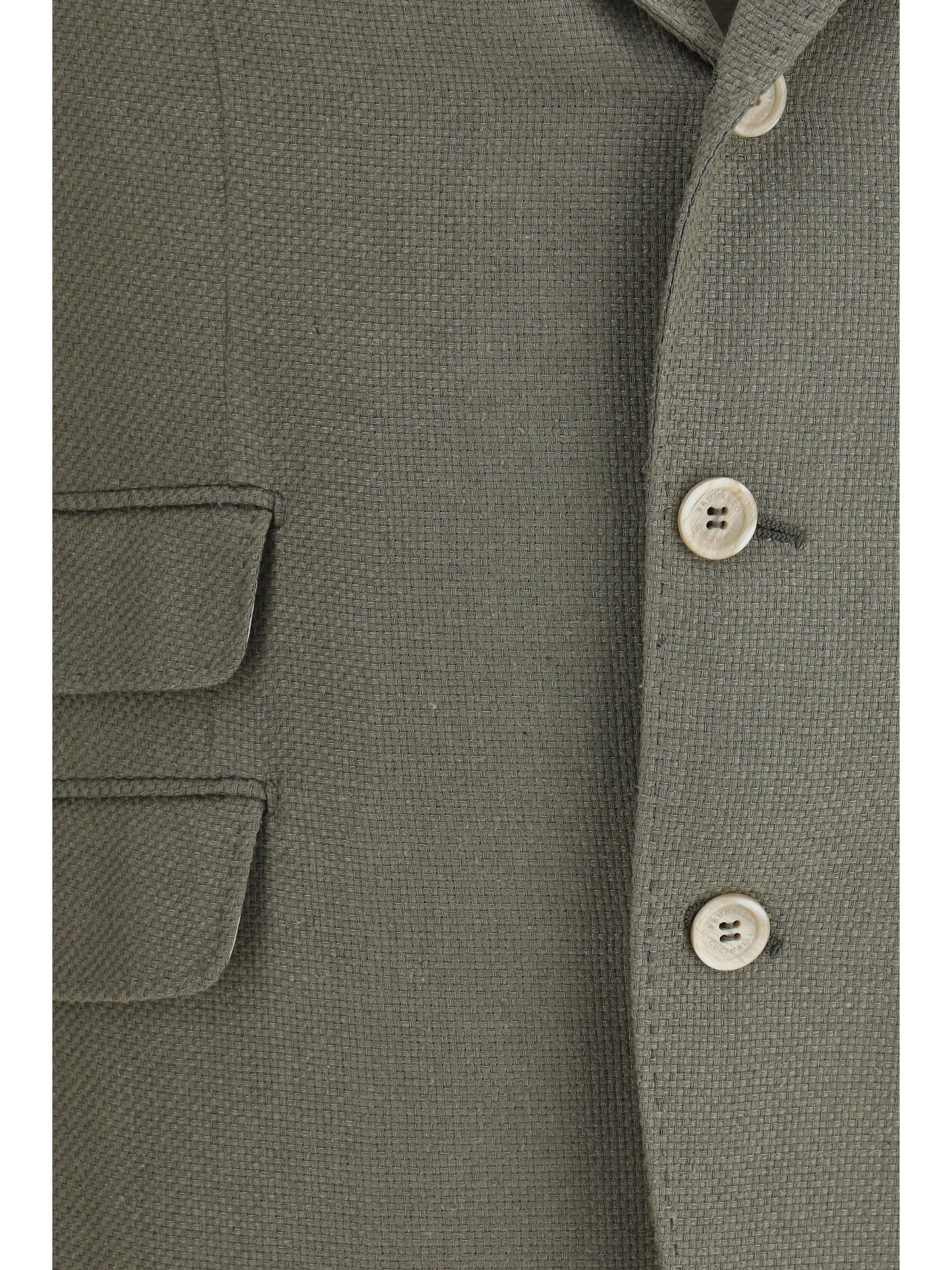 Brunello Cucinelli Men Single-Breasted Silk And Linen Jacket