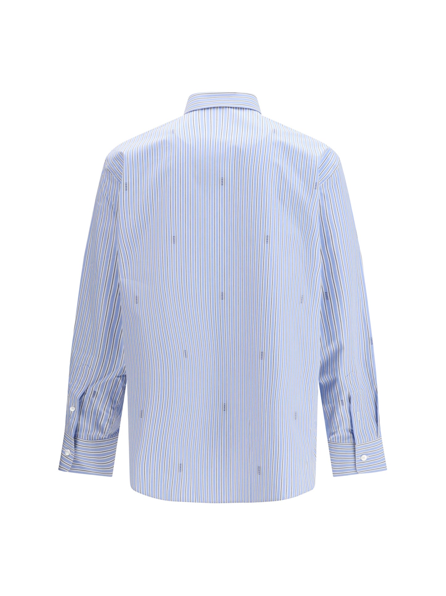 Gucci Men Striped Cotton Poplin Shirt