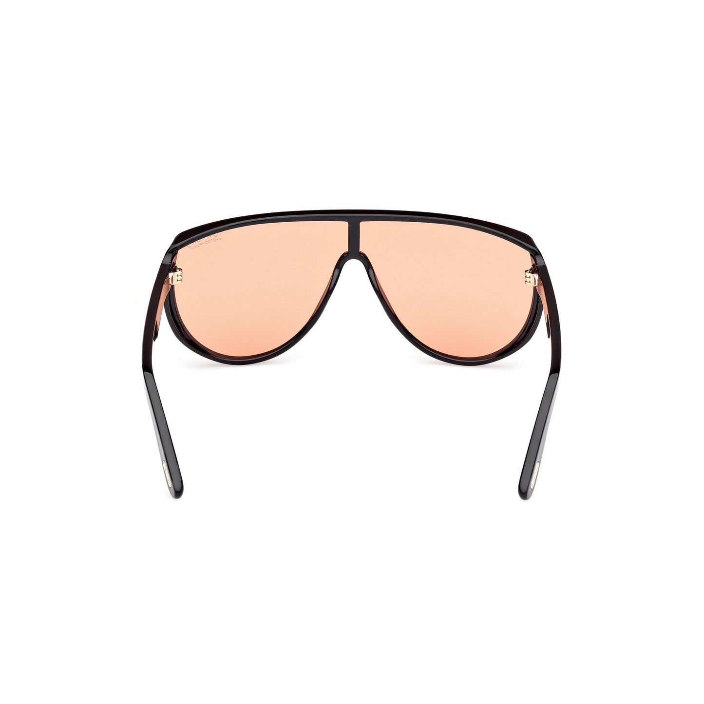 Aviator Sunglasses With Amber Tinted Lenses And Gold Accents