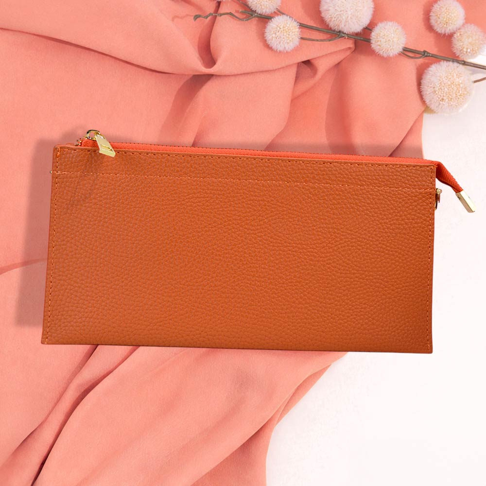 Faux Leather Slim Wallet Crossbody Bag