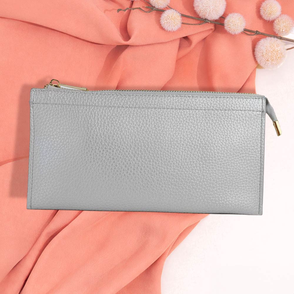 Faux Leather Slim Wallet Crossbody Bag