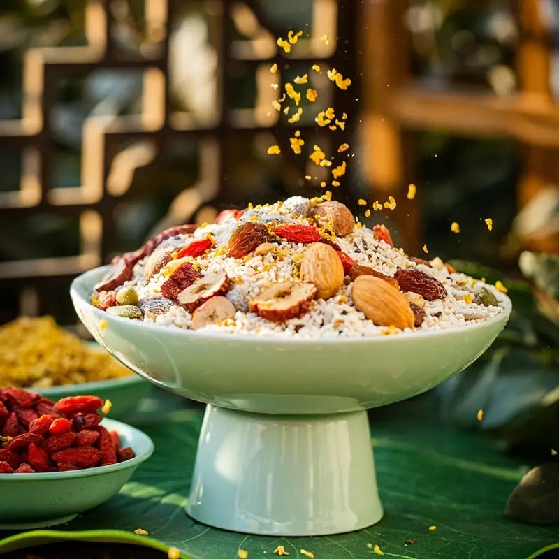 for Lotus Root Powder Soup with Chia Seeds, Osmanthus, Nuts and Fruits, Meal Replacement, Satiating for Lotus Seed Porridge 1 Can Sold by yummies