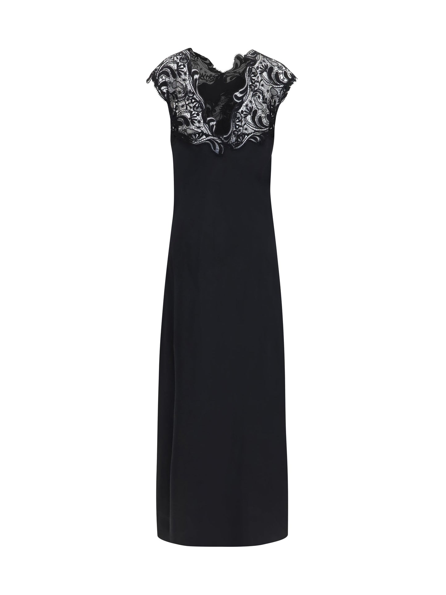 Ferragamo Women Silk Dress With Lace