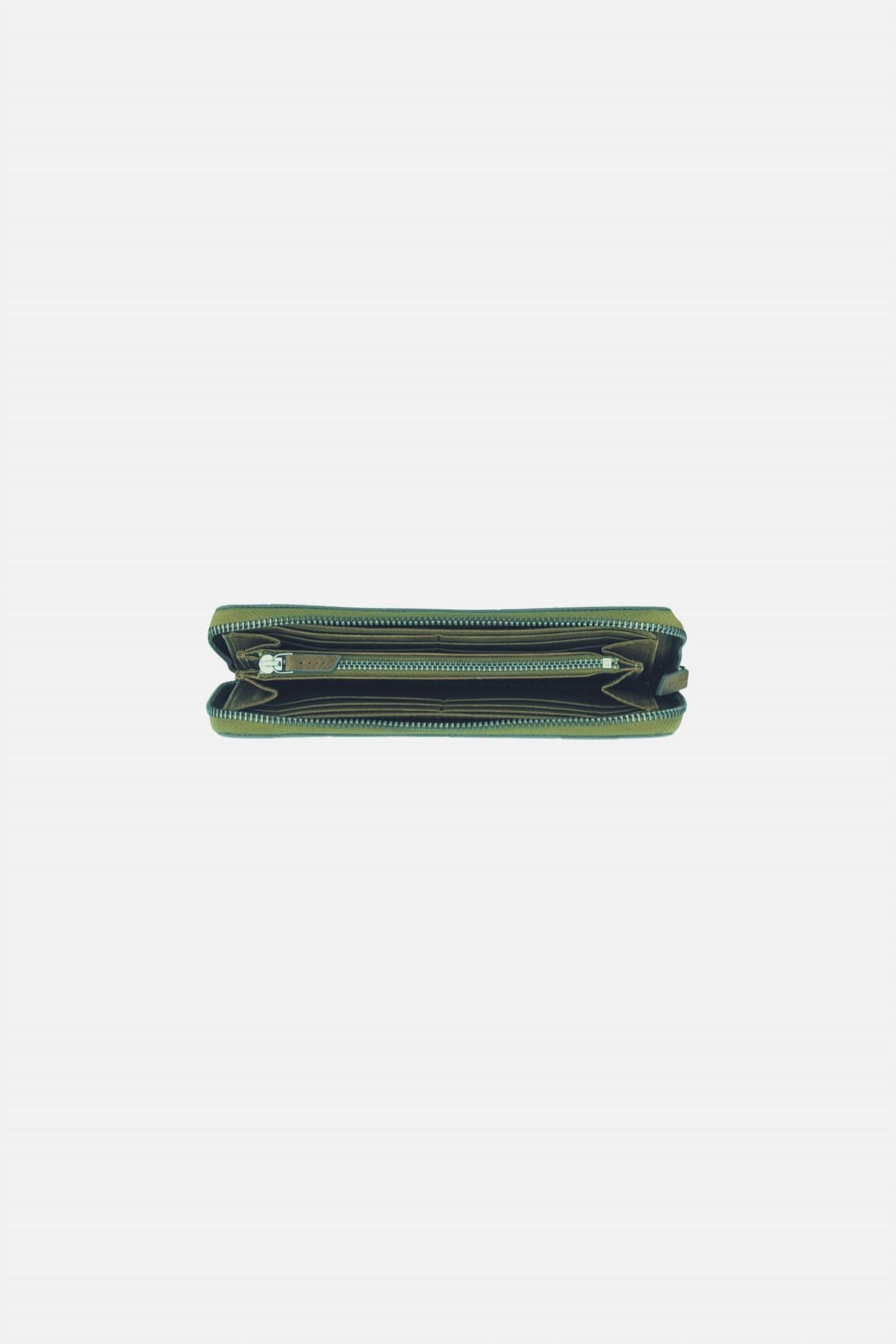 Women's Check Zip Around Wallet In Green