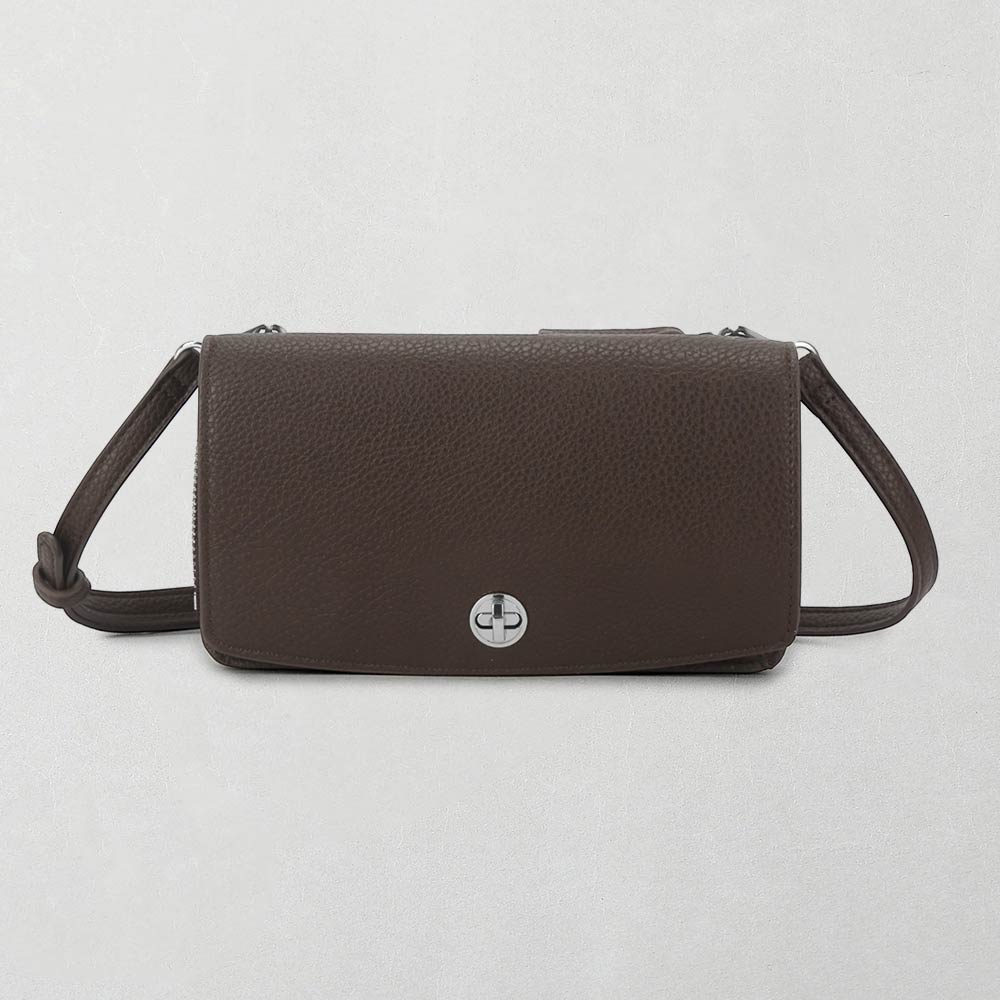 Faux Leather Crossbody Wallet Bag