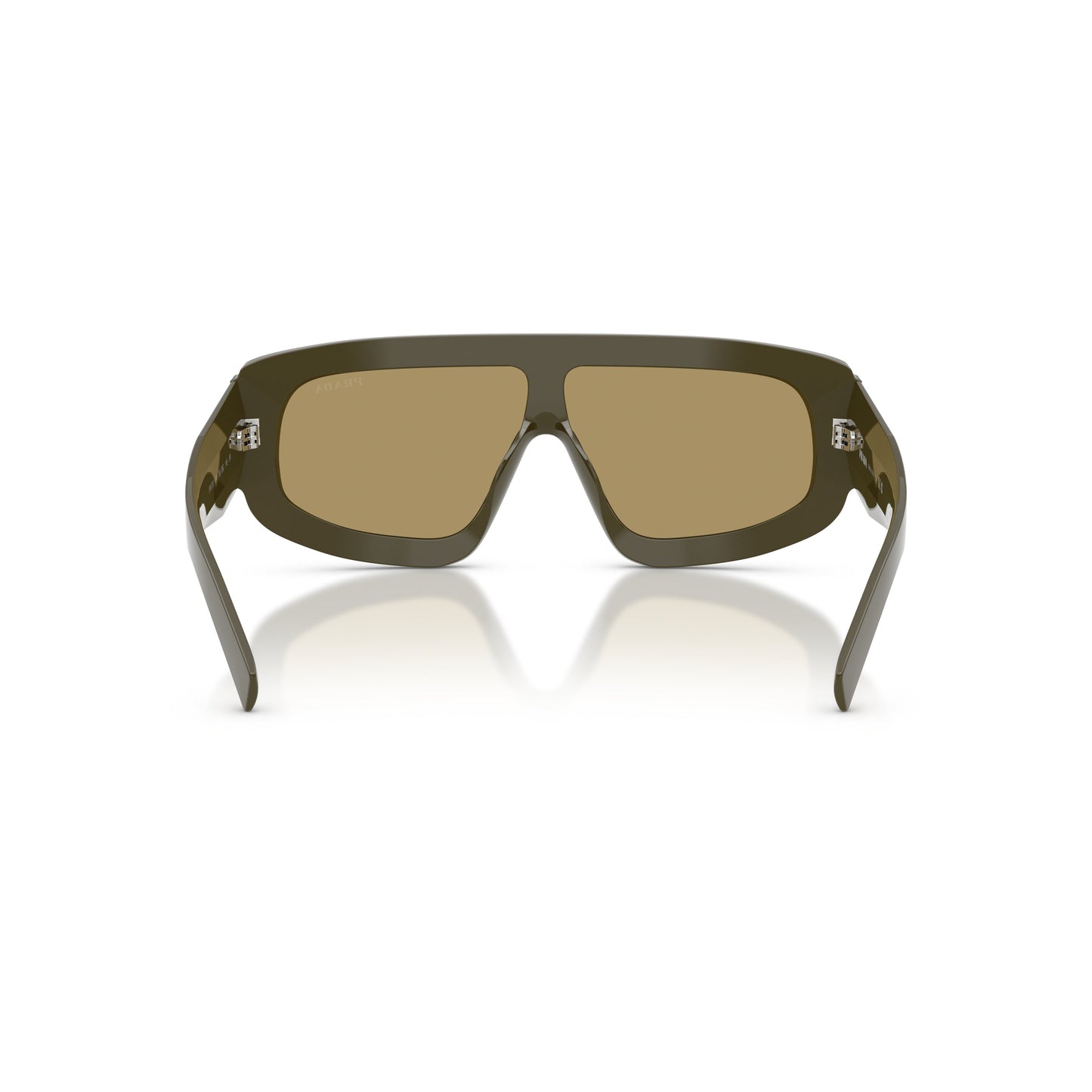 Oversized Rectangular Frame Sunglasses With Triangular Logo Detail
