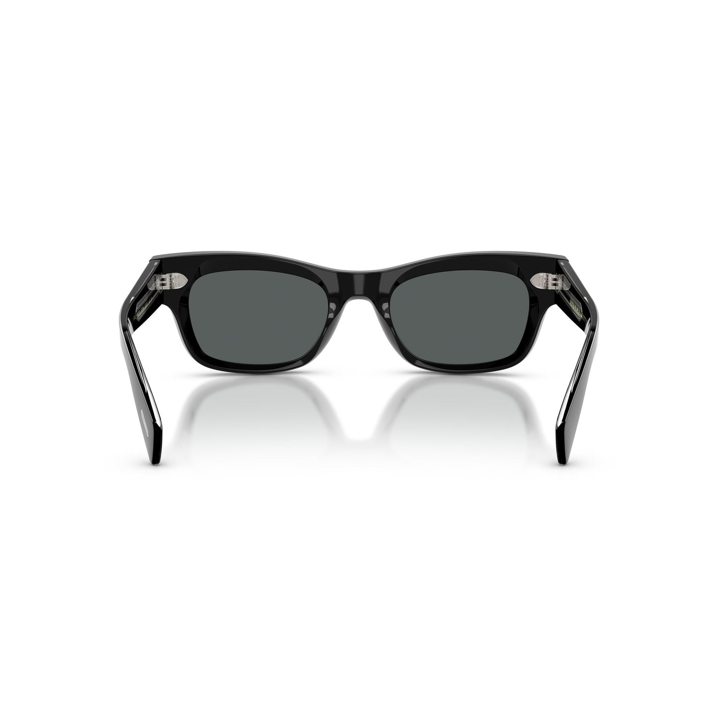Bold Rectangular Acetate Sunglasses With Metallic Accents