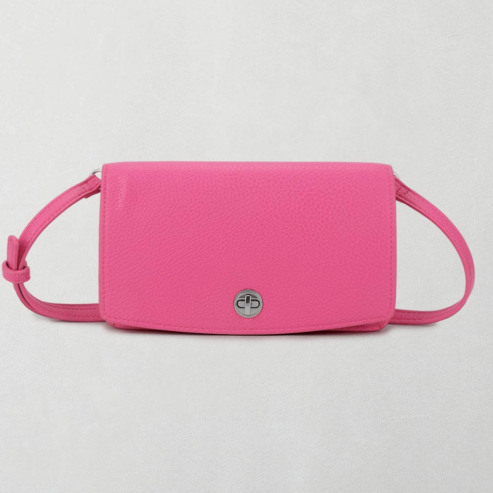 Faux Leather Crossbody Wallet Bag