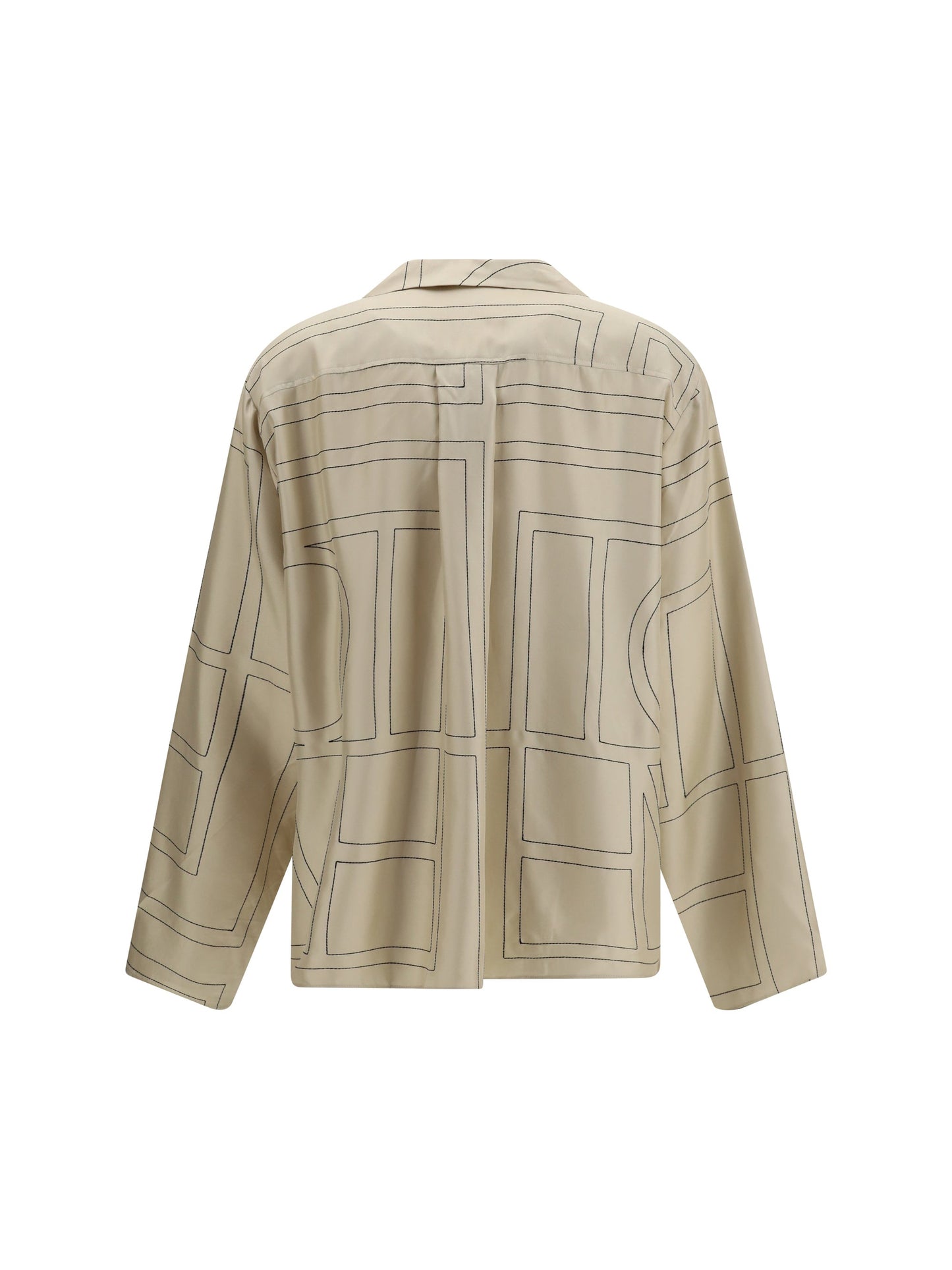 Toteme Women Silk Shirt With All-Over Monogram