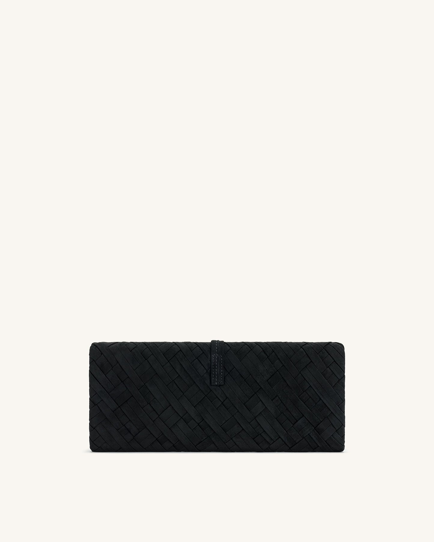 Zaria Woven Clutch - Black