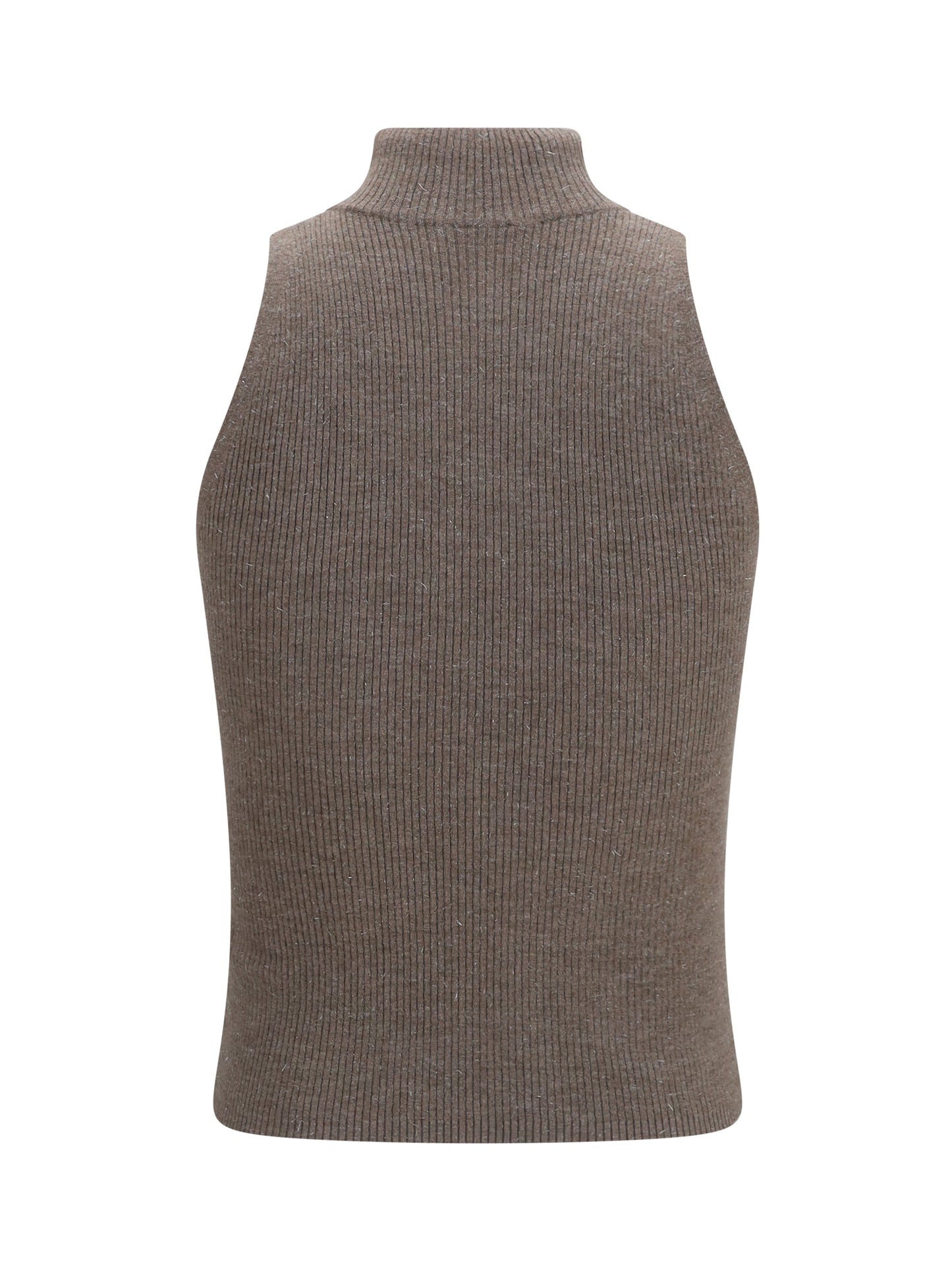 Brunello Cucinelli Women Sleeveless Turtleneck With Luminous Details