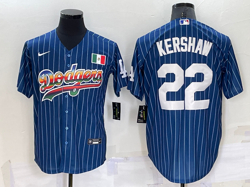 Men's Los Angeles Dodgers Clayton Kershaw #22 Blue Authentic Game jersey