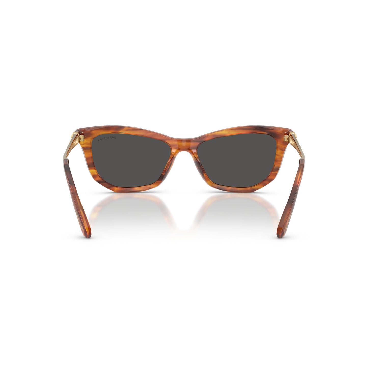 0Sk6057 Rectangular Tortoiseshell Acetate Sunglasses with Gold-tone Temples