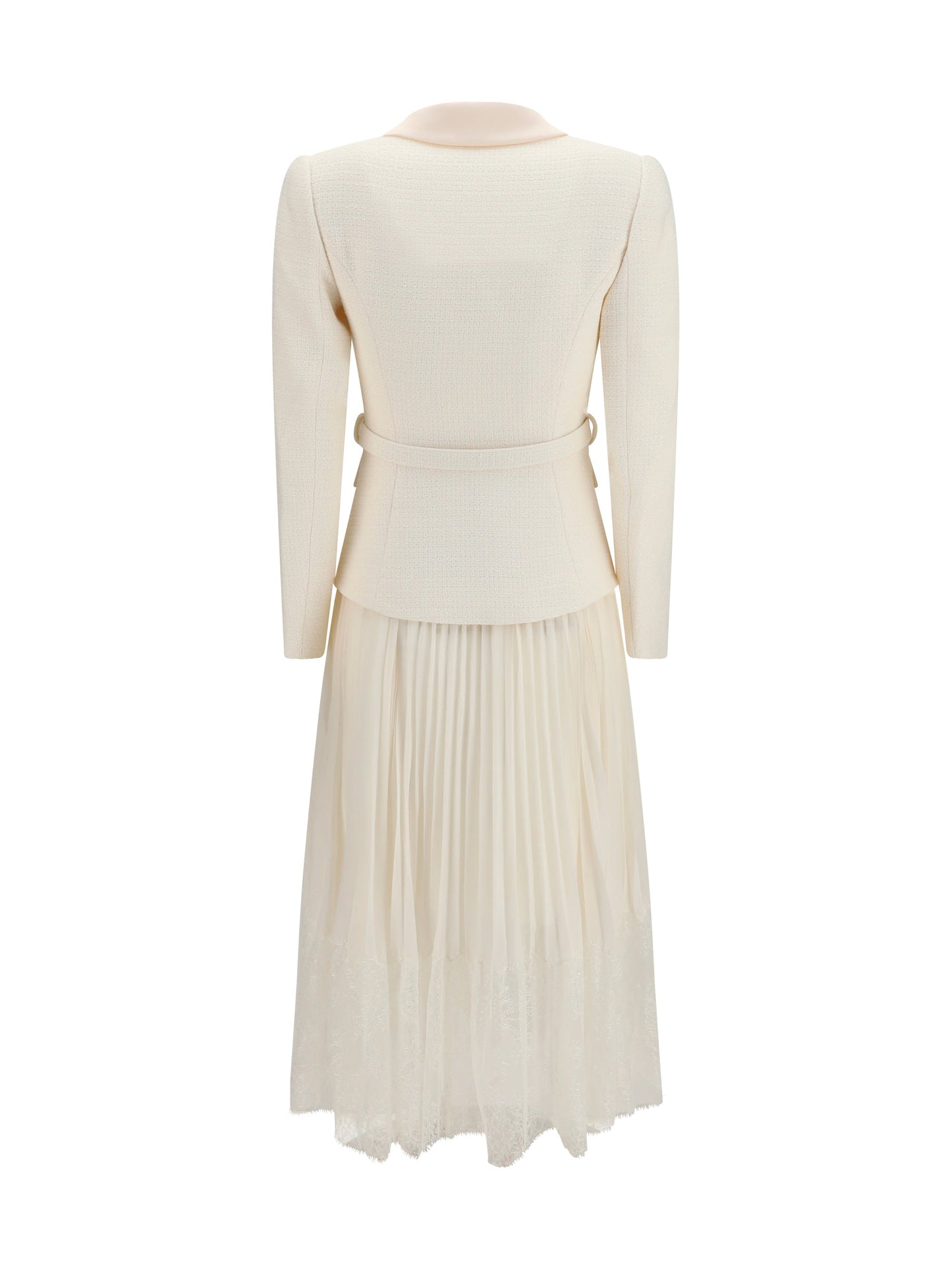 Self-Portrait Women Bouclé Midi Dress With Shawl Collar