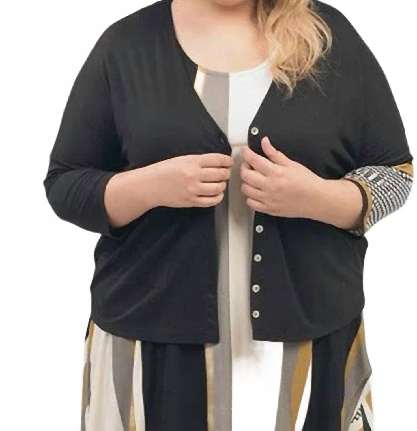 Kenna Crop Cardigan - Plus In Circles