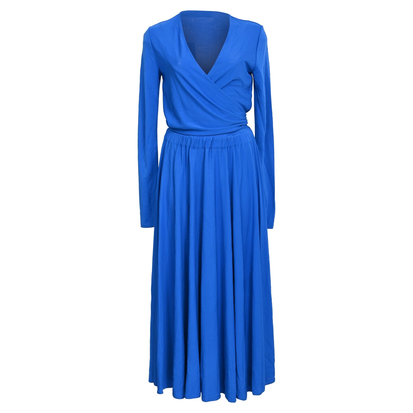 Proenza Schouler White Label Crepe Wrap Dress in Blue Viscose