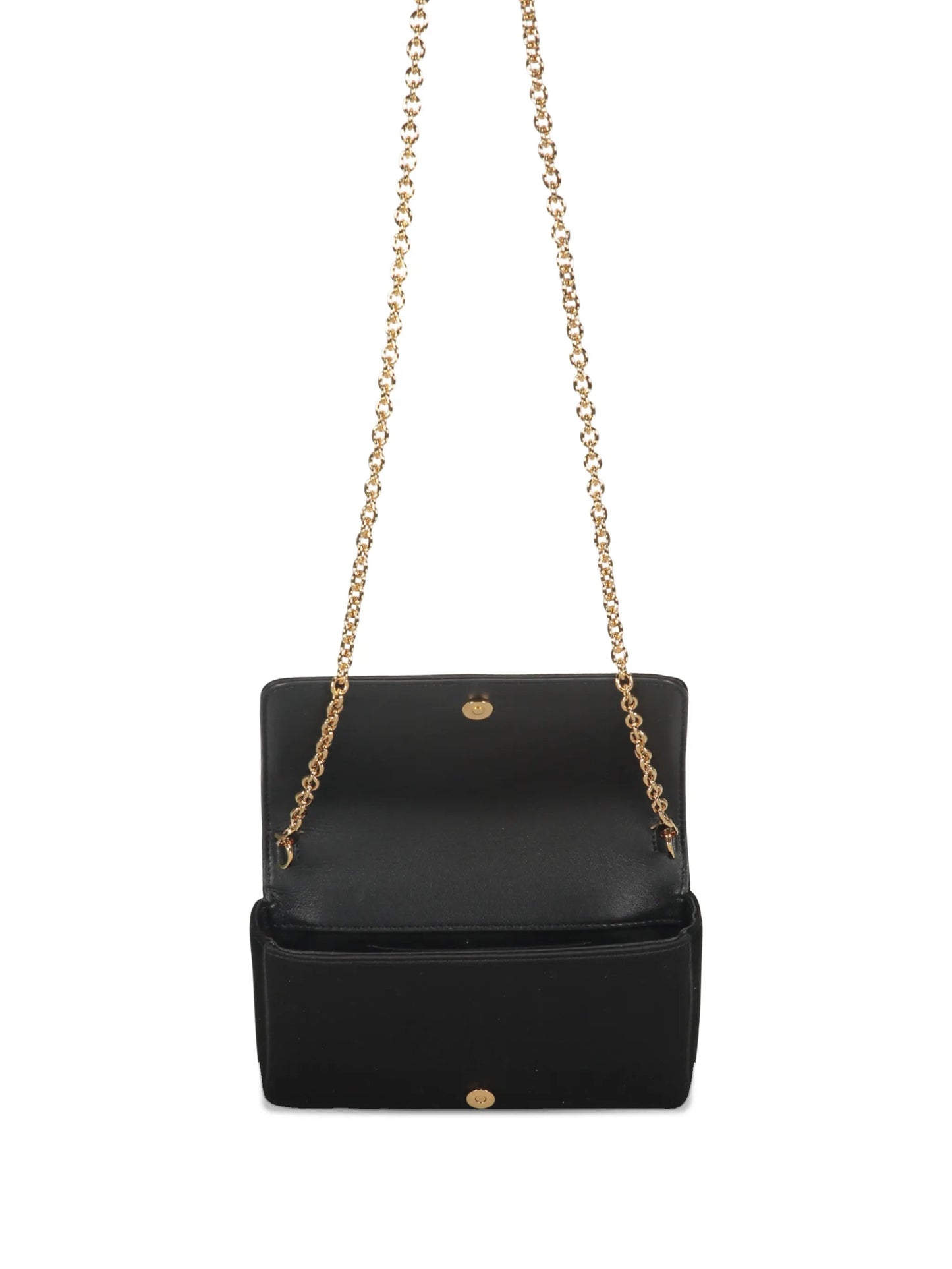 Versace Embelished Black Clutch with Golden Closure