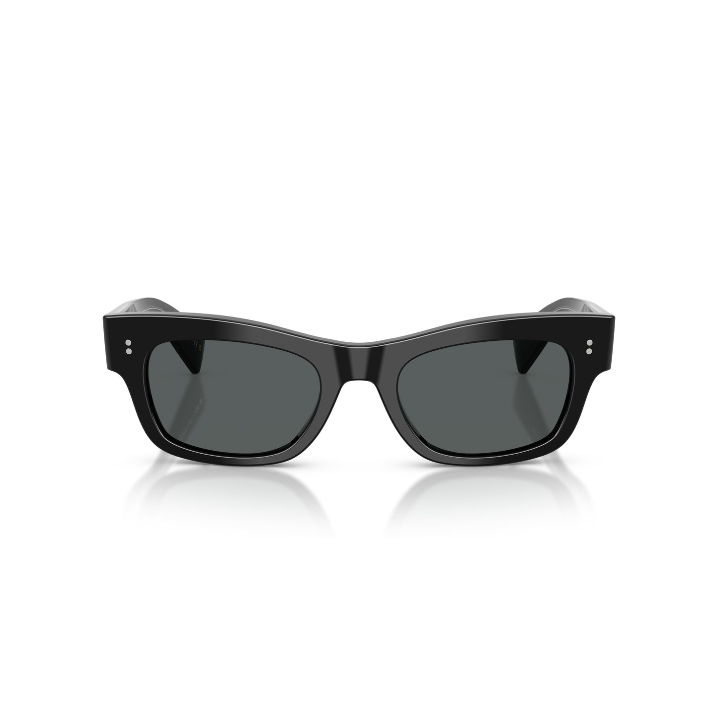 Bold Rectangular Acetate Sunglasses With Metallic Accents