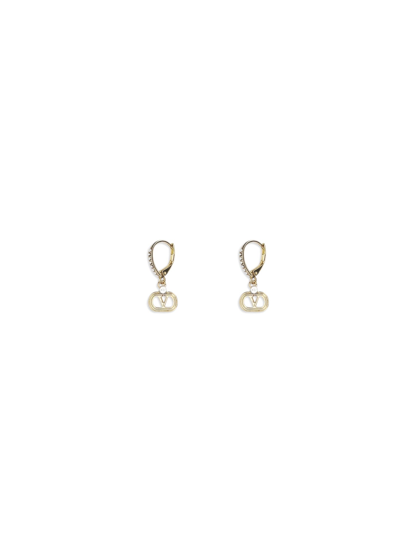 Valentino Garavani Women Ovalette Earrings In Metal And Swarovski® Crystals