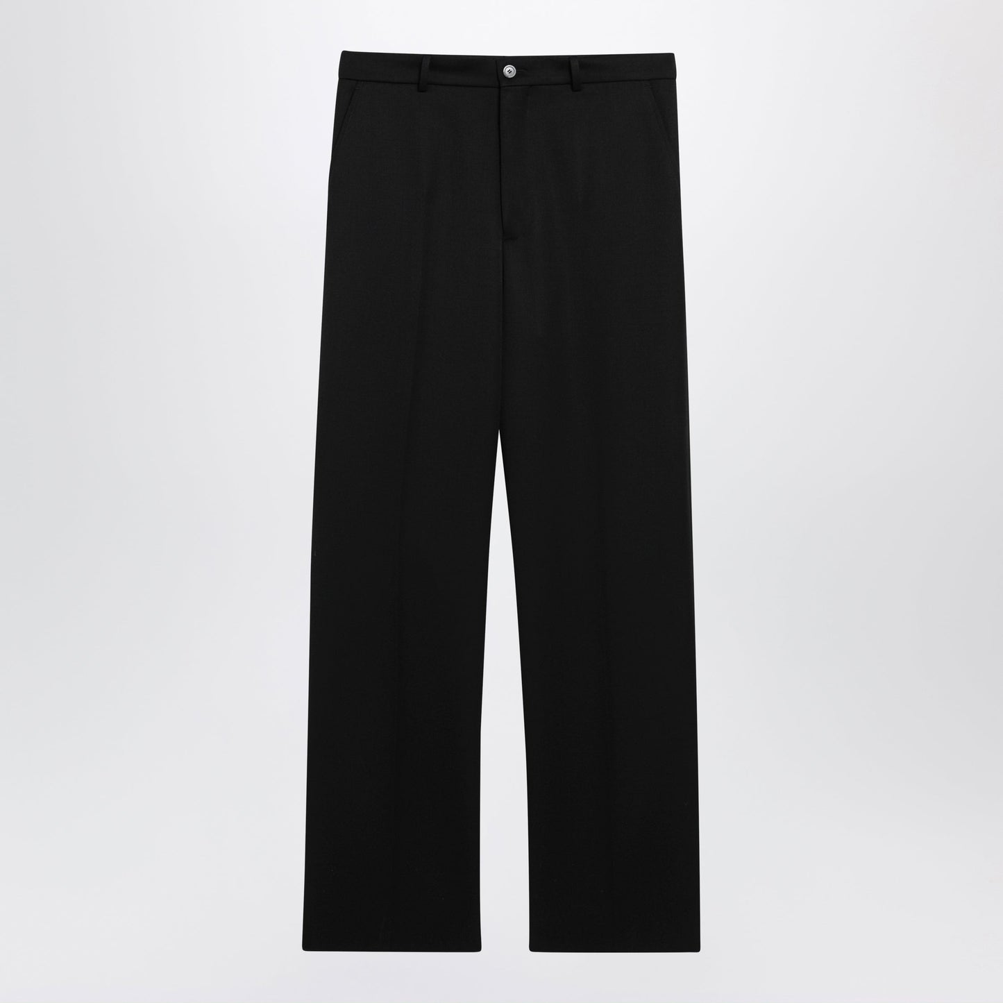 Balenciaga Too Far Tailored Trousers In Dry Wool, Black Men