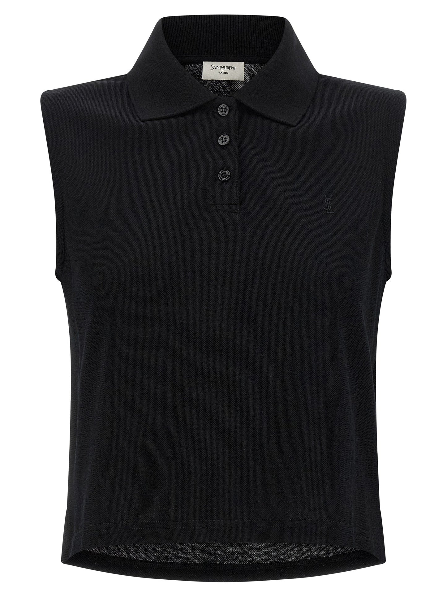 Saint Laurent Women 'Cassandre' Embroidered Polo Shirt