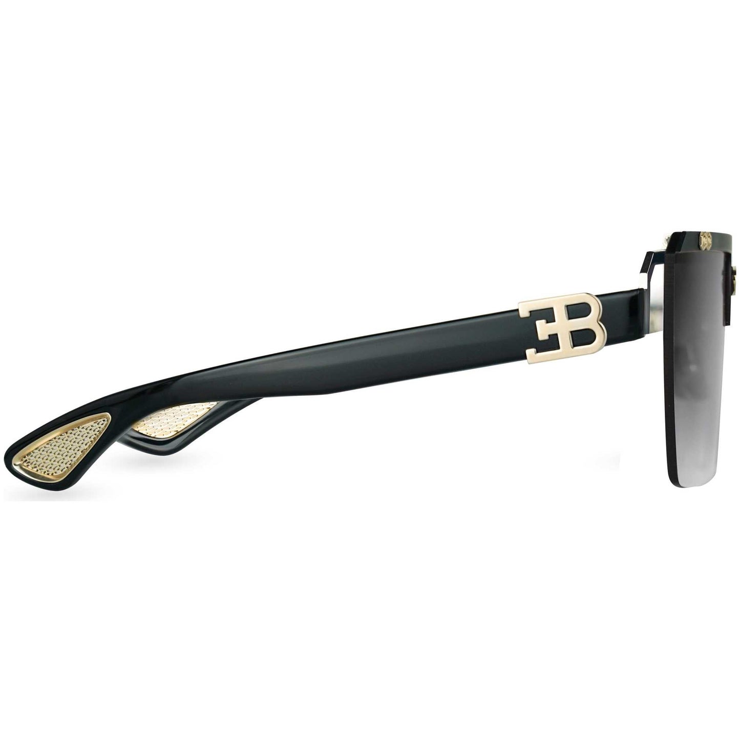 Bugatti Men's 42 mm Black Sunglasses