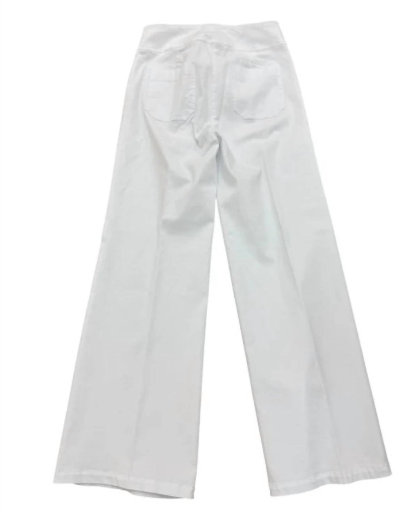 Pull On Wide Leg Pants In White