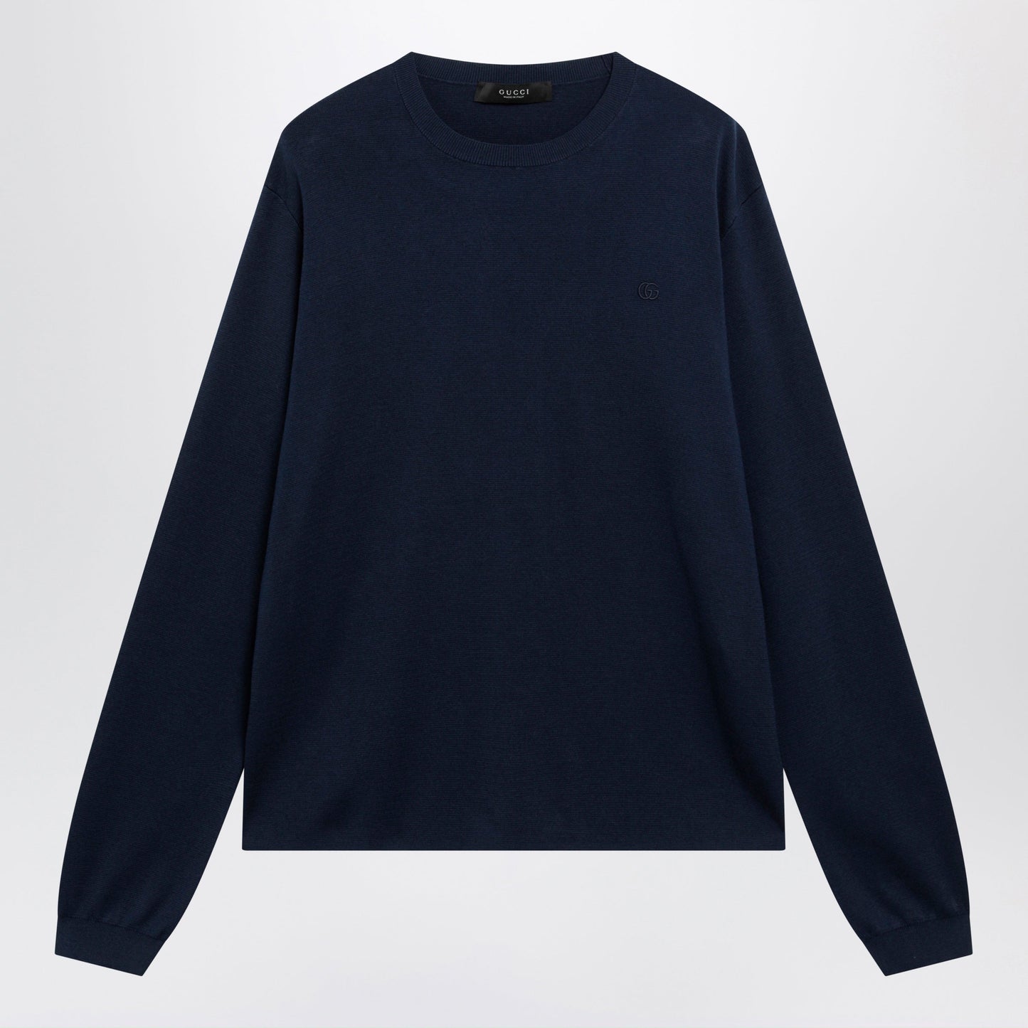 Gucci Ink Blue Silk And Cotton Sweater Men