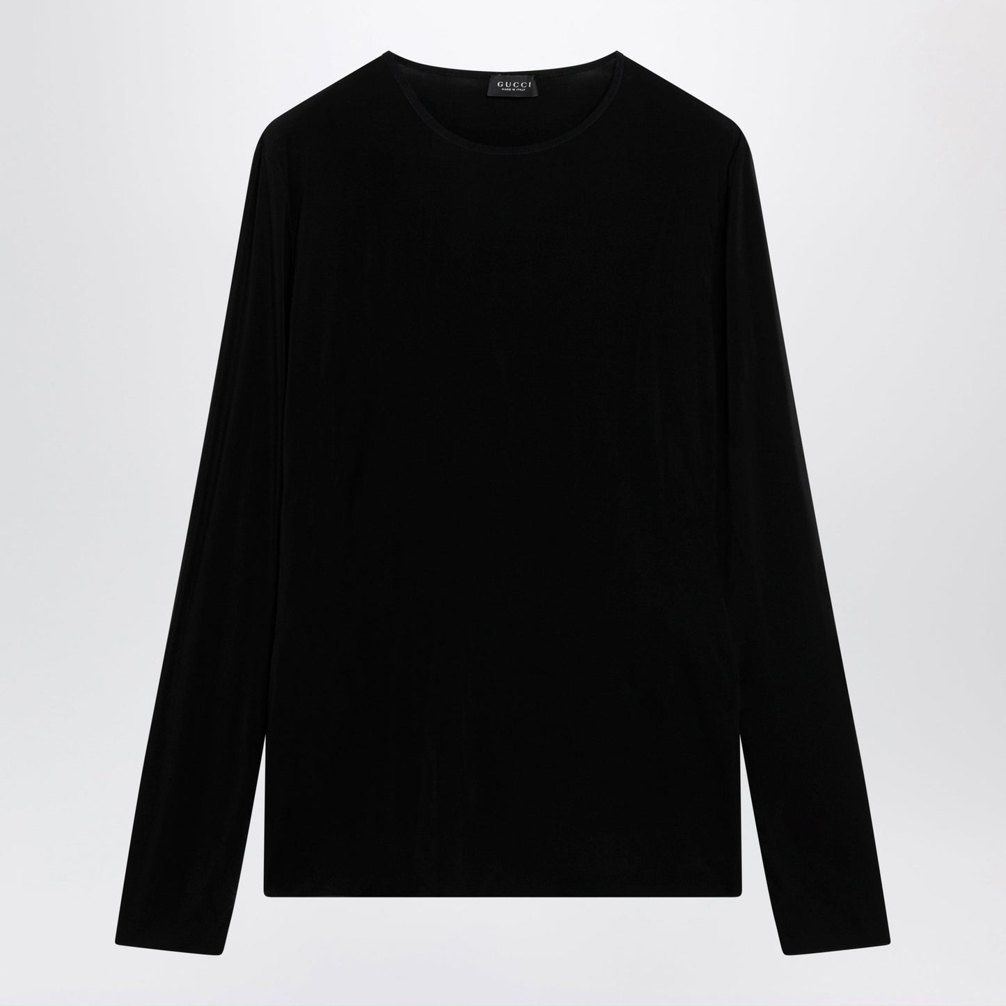 Gucci Black Crew-Neck Knit In Viscose Blend Men