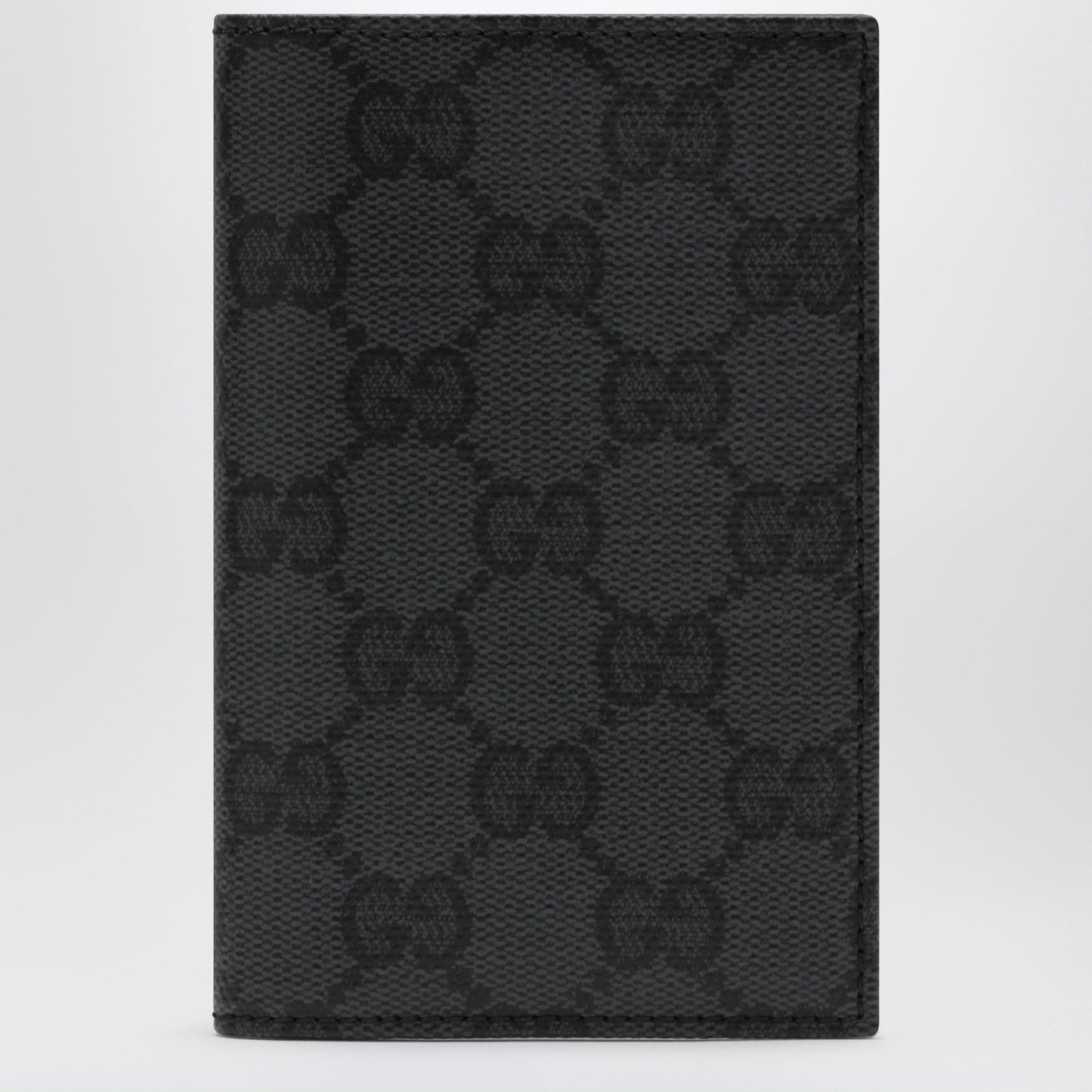 Gucci Essence Classic Card Holder In Black Gg Fabric Men
