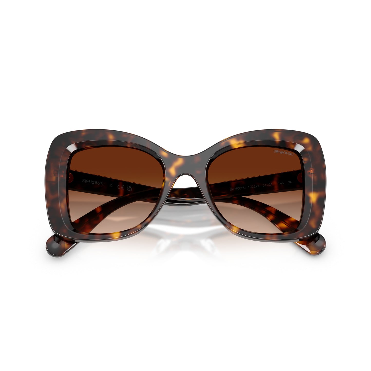 0Sk6062U Bold Oversized Square Sunglasses with Tortoiseshell Acetate Frame